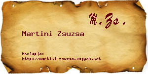 Martini Zsuzsa névjegykártya